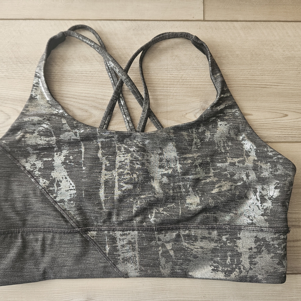 Lululemon Athletica Strappy Sports Bra - Gray and Silver